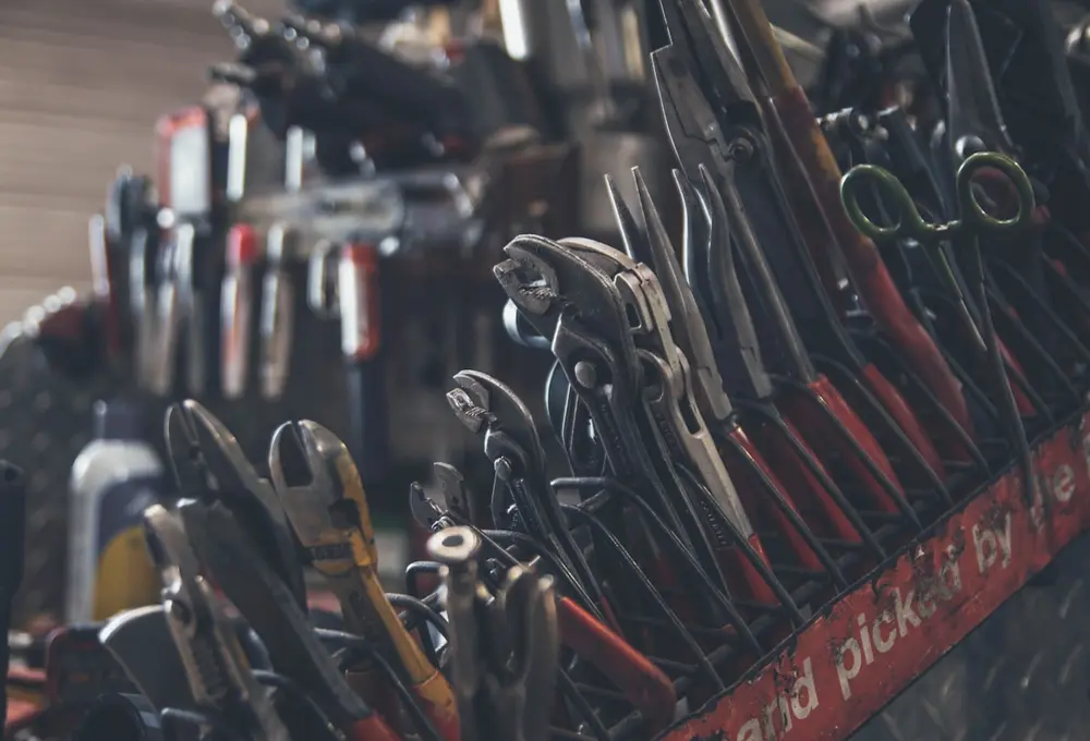 Carpentry tools prepared for detailed woodwork
