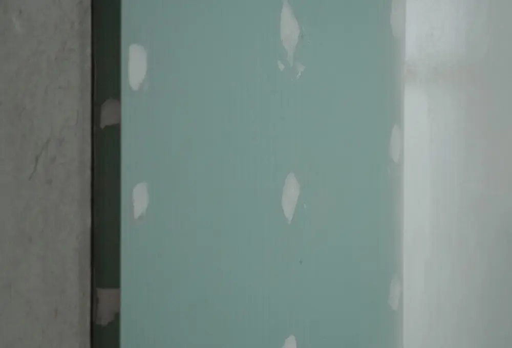 Patched drywall ready for sanding and finishing