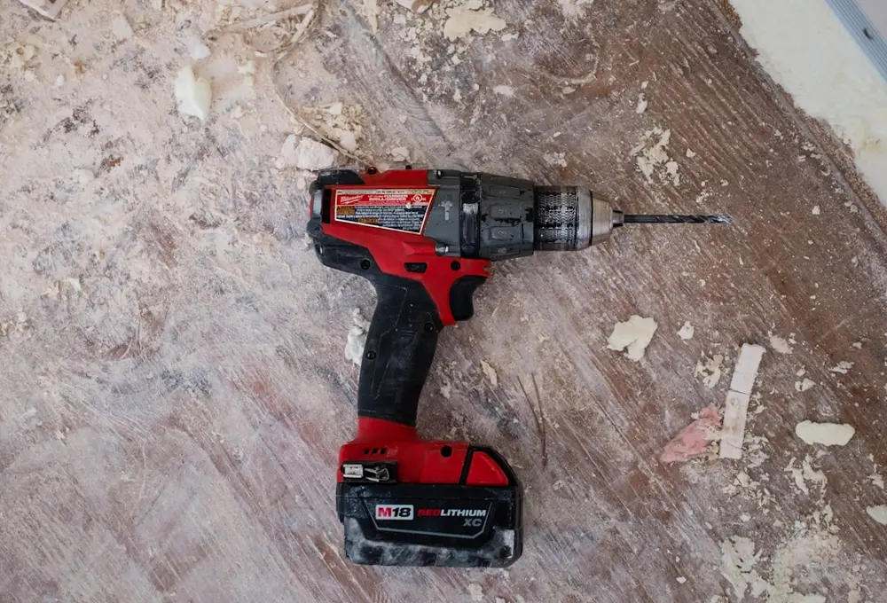 Handyman completing a careful home repair